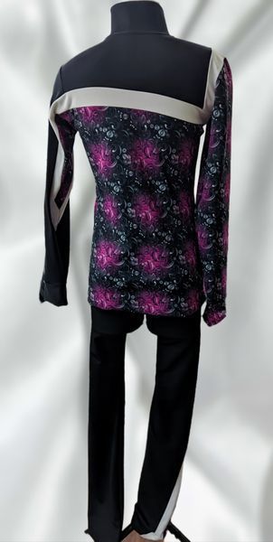 Night Flowers Black 152 cm