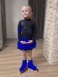 Dress Snowflakes Black Royal Blue 110 cm