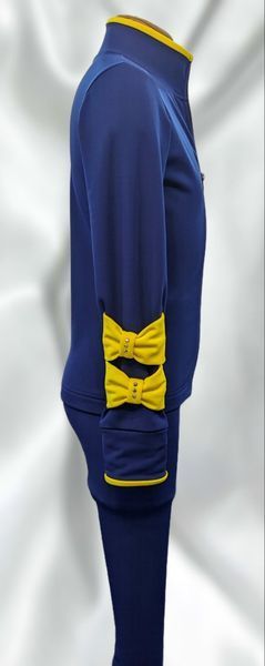Bows Navy Blue & Yellow 110 cm