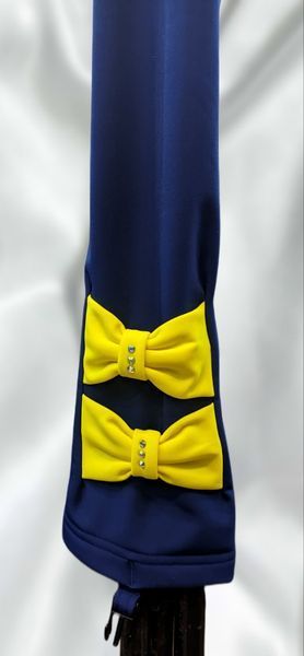 Bows Navy Blue & Yellow 110 cm