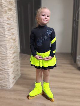 Dress Snowflakes Black Lemon 104 cm