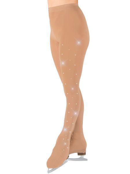 Колготки щільні стрази 6-10 thick_tights_with_crystals_over_skates фото